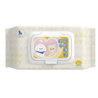 米奇喵天真贝比系列宠物湿巾猫咪狗狗专用清理湿巾纸抑菌免洗除臭清洁湿纸巾80抽-宠物湿巾 3包装
