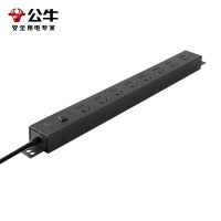 公牛(BULL)PDU桌面过载超功率保护桌下电竞机柜插座/插线板/插排/排插 8位总控开关1.8米规格 GNE-P108