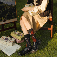 米奇喵文艺复兴女袜礼盒装秋冬复古中筒袜