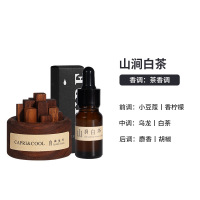 CAPRI&COOL自由生长扩香木无火香薰精油家用室内扩香器卧室摆件 套装--黑胡桃木+山涧白茶[含精油10ml]