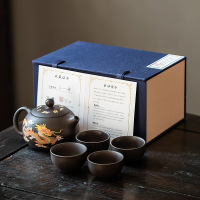 华普思茶具凤鸣遇热变色紫砂壶手工龙凤呈祥大号茶壶泡茶壶 变色凤鸣西施壶一壶四杯+礼盒