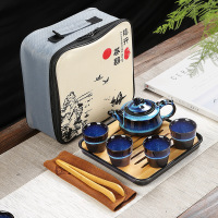 华普思德化陶瓷功夫茶具套装茶壶茶杯礼盒装商务会议家用活动年会伴随礼 一壶四杯麟龙壶户外套装