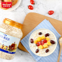 雀皇 澳洲麦源即食纯燕麦片 营养原味早餐麦片冲饮代餐罐装900g 单罐