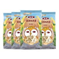 雀皇原味即食燕麦片早餐晚餐牛奶冲泡冲饮谷物代餐免煮麦片400g/袋 400g*4袋