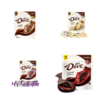 德芙(Dove)小巧粒袋装84g儿童休闲食品[4袋]德芙丝滑牛奶+白巧+榛仁果粒+黑巧