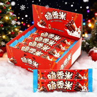 脆香米夹心巧克力圣诞盒装儿童休闲零食 24g*24条牛奶576g