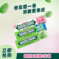 绿箭口香糖薄荷味清新口气玫瑰薄荷5片*10条盒装批发办公室零食糖果 炫凉薄荷5条+玫瑰薄荷5条(50片)