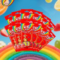 彩虹糖零食糖果分享送礼办公室休闲婚庆喜糖零食缤纷果味喜糖节日礼品 彩虹糖面条软糖32g*12袋