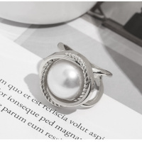 u型金色气质珍珠水钻波浪发梳优雅四齿丸子头新中式盘发簪子发钗