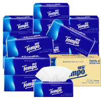得宝(TEMPO)一博同款 抽纸 真M码 无香4层90抽*18包 湿水不易破 纸巾餐巾纸
