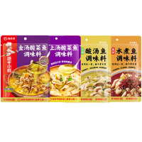 海底捞鱼调料 金汤酸菜鱼+上汤酸菜鱼+精品水煮鱼+泡椒酸汤鱼调料