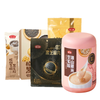 淮山山药薏米芡实粉+黑芝麻粉糊+黑芝麻丸+黄冰糖