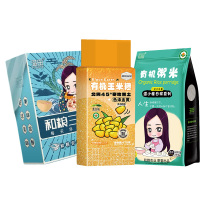 溢田和粮三十日粥礼盒75g*30袋/盒+溢小妹系列有机粥米1kg+有机玉米糁(简)470g