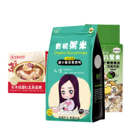 溢田溢小妹系列有机粥米1kg+有机八宝米(简)500g+红枣桂圆红豆燕窝粥(252g)