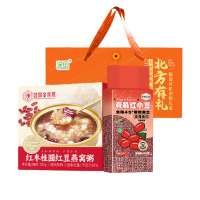 溢田有机红豆(简)480g+甄选有机杂粮礼盒3.39kg+红枣桂圆红豆燕窝粥(252g)