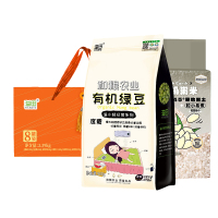 溢田溢小妹系列有机绿豆980g+有机粥米(简)500g+甄选有机杂粮礼盒3.39kg