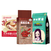 溢田溢小妹系列有机粥米1kg+有机红米(简)440g+红枣桂圆红豆燕窝粥(252g)