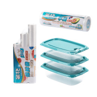 茶花冰箱保鲜盒780ml*3+一次性食品保鲜袋150只+背心式保鲜袋L[140只]