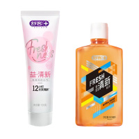 舒客牙膏120g莓莓冰茶+漱口水500ml天然鲜橙