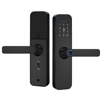深丽安指纹锁家用密码锁木门卧室房间室内门锁办公室酒店公寓刷卡智能锁星空黑 蓝牙版单配一个遥控
