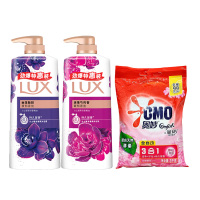 力士幽莲魅肤680g沐浴露+迷情芍药花680g沐浴露+奥妙淡雅樱花3kg洗衣液