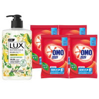 奥妙深层洁净500g*4+力士清新柠檬马鞭草沐浴露400g