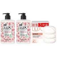 力士奢宠樱花香400g沐浴露*2+香皂盈润焕彩100g*3块