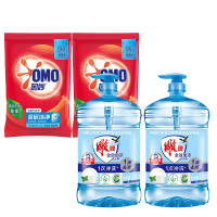 奥妙深层洁净500g洗衣粉*2+雕牌全效加浓1.02kg洗洁精*2