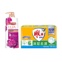 力士迷情芍药香500g沐浴露+雕牌透明皂176g*3