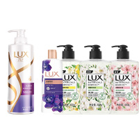 力士沐浴露小苍兰*1瓶+樱花*1瓶+柠檬*1瓶400克/瓶+水润丝滑750g洗发水+沐浴露350g
