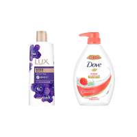 力士沐浴露幽莲魅肤200g+多芬净透醒肤480g沐浴露