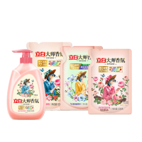 立白洗衣液500g大师洗衣液袋装(蓝风铃+乌木玫瑰)+立白洗衣液[带泵头]500g大师洗衣液+袋装500g