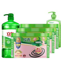 立白洗洁精青柠洗洁精1kg+茶籽洗洁精1kg+超威蚊香田园荷花36圈/无烟加大圈*3