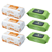 可王100抽20*22厨房湿巾*3+幸运女神60片装-牛油果卸妆*3