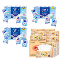 心相印3层100抽24包+维达4层 5张/包 30包/条*3