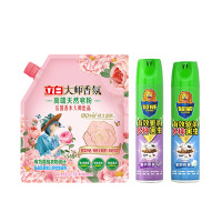 超威杀虫剂茉莉花香600ml+薰衣草香600ml+立白洗衣粉大师香氛天然皂粉1.3kg