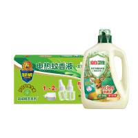 超威蚊香液艾草2瓶1器(90晚)+立白洗衣液2kg瓶装立白卫仕洗衣液