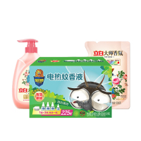 超威蚊香液薄荷4瓶1器(225晚)+立白洗衣液[带泵头]500g大师洗衣液+袋装500g