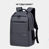 维多利亚旅行者大容量防泼水双肩包笔记本电脑包背包9006灰 17.3英寸