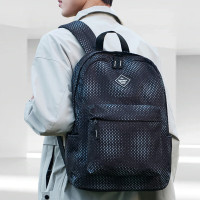 维多利亚旅行者大容量休闲背包笔记本电脑包背包6066黑曜菱影