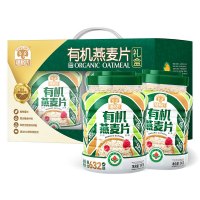 穗格氏有机燕麦片健康礼盒2000g 无蔗糖即食麦片营养谷物早餐年货节礼盒
