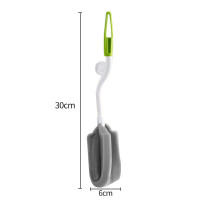 茶花4422转动长柄瓶刷海绵洗杯刷清洁刷水杯刷神器保温杯刷颜色随机