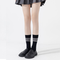 米奇喵夏装新款洋气百褶裙秋季百搭半身裙女孩学院风薄款 中筒袜5双 颜色备注