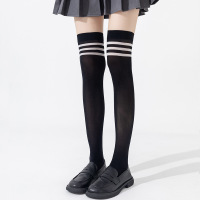 米奇喵夏装新款洋气百褶裙秋季百搭半身裙女孩学院风薄款 过膝袜5双 颜色备注