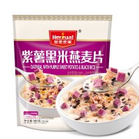皇麦世家 果蔬燕麦片代餐麦片即食营养早餐食品袋装组合 紫薯黑米燕麦片1袋360g