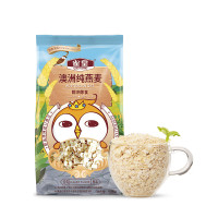 雀皇原味即食燕麦片早餐晚餐牛奶冲泡冲饮谷物代餐免煮麦片400g*1袋