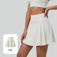 米奇喵新款A字百褶裙防走光口袋半身裙羽毛球训练运动短裙女 A字百褶裙(颜色尺码需备注S-2XL)
