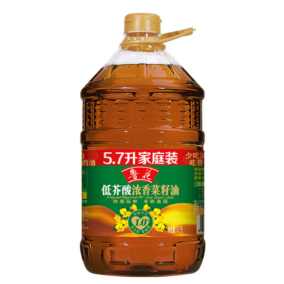 低芥酸浓香菜籽油5.7L*1 交期2周