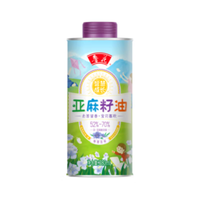 亚麻籽油380ml*1马口铁罐 交期2周