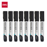 得力 SK520白板笔(黑、1盒8支)